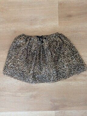 Leopard Print A-Line Skirt